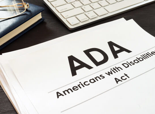 piece of paper that represents the Americans with Disabilities Act