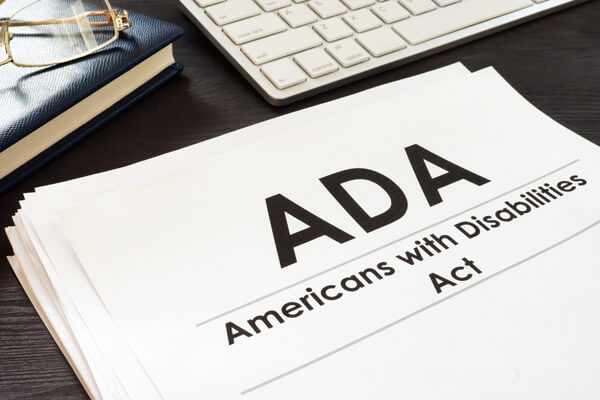 piece of paper that represents the Americans with Disabilities Act