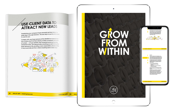 Grow From Within cover displayed in print, on a phone, and on a tablet