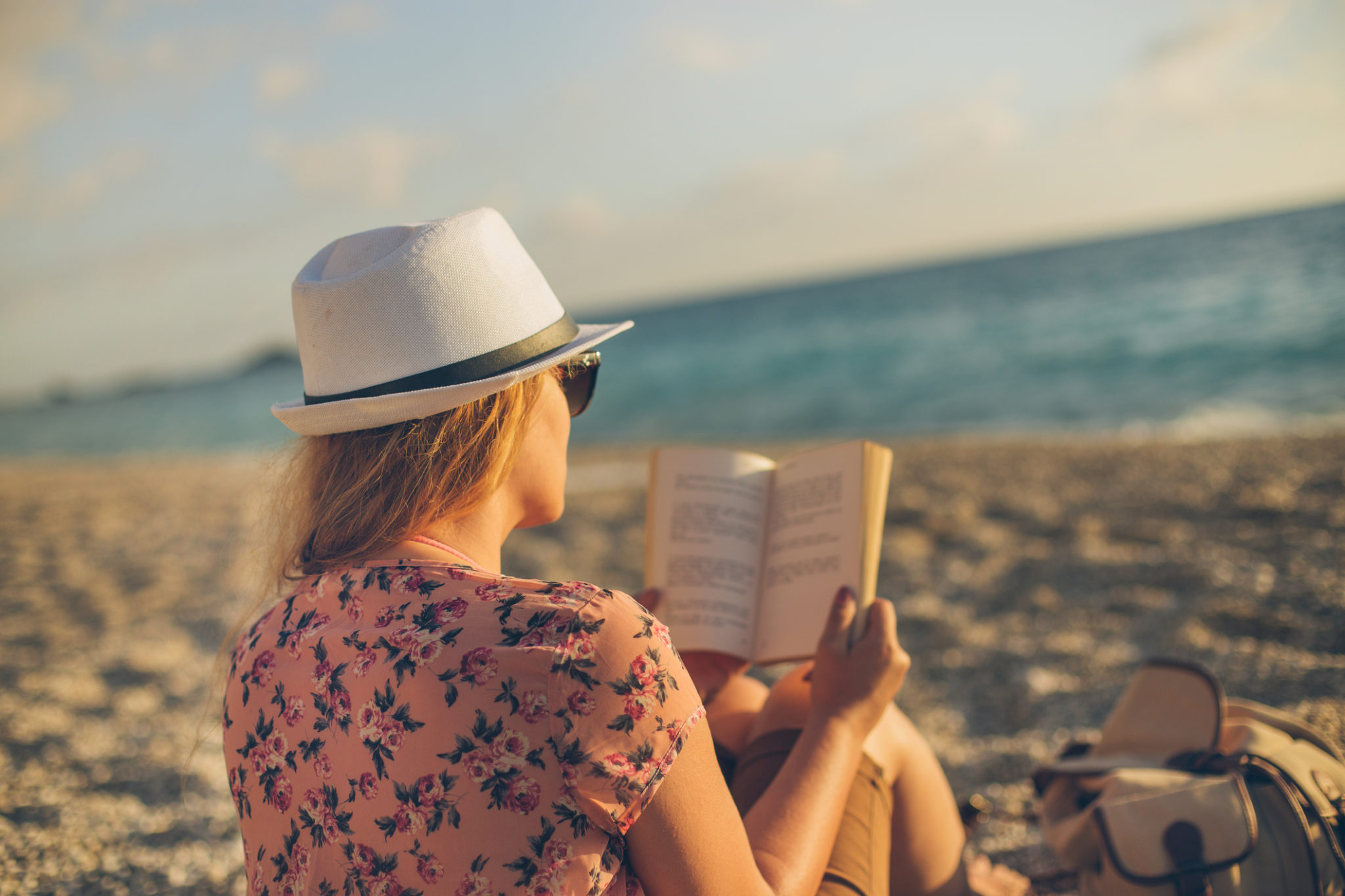 reading on the beach
