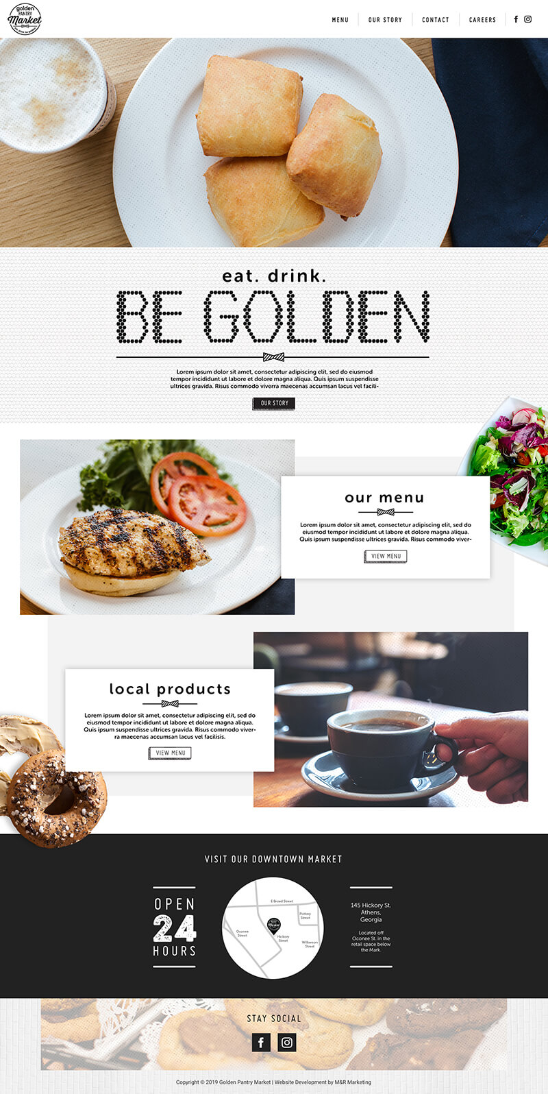 Golden Pantry Market website design