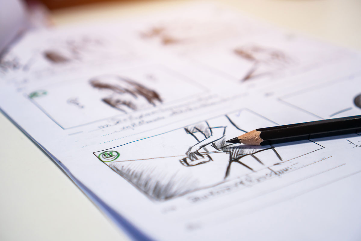 a storyboard is used by videographers during the pre-production process for visualizing ideas