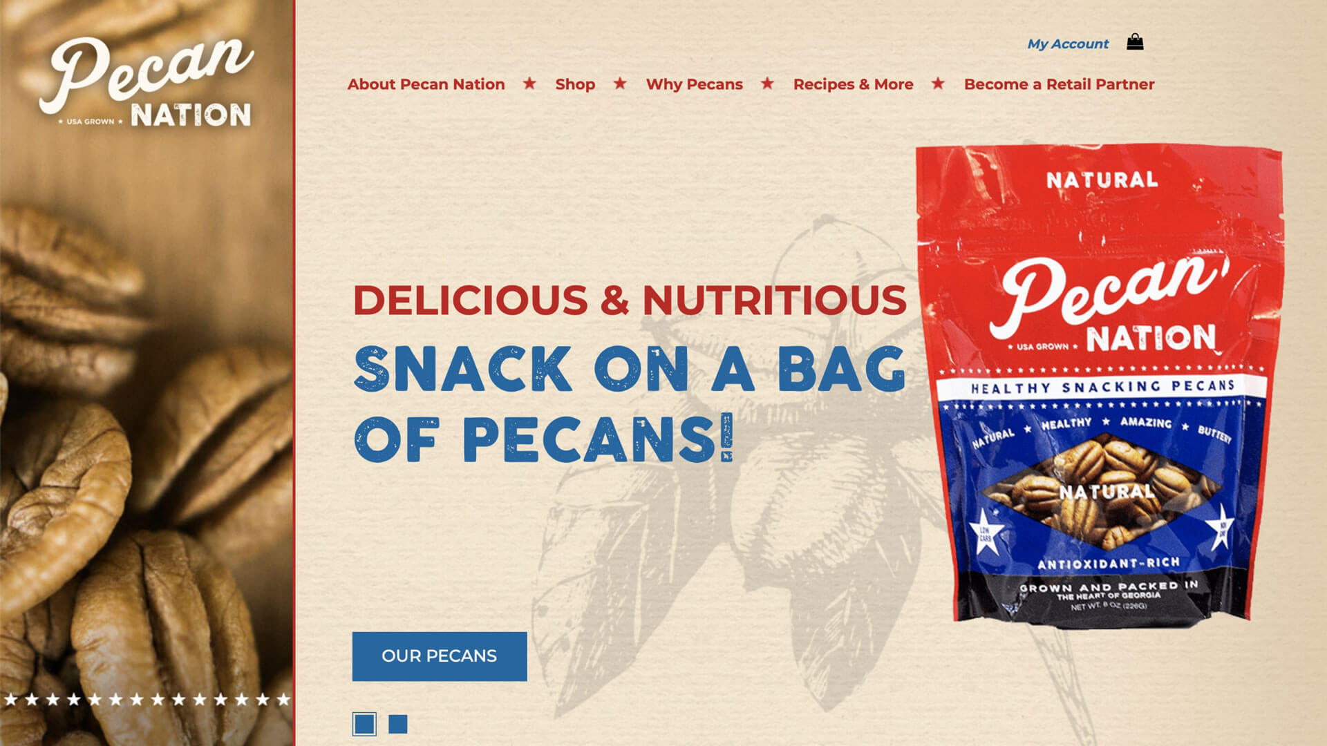 pecan nation website homepage