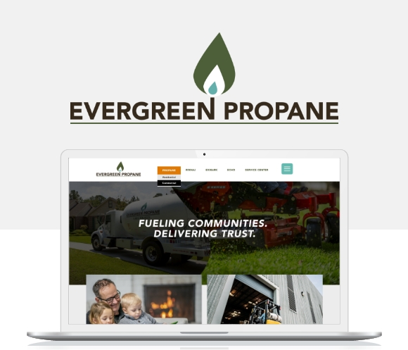 evergreen propane website laptop view