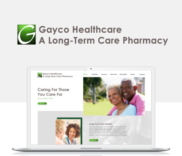 Gayco Healthcare website laptop view
