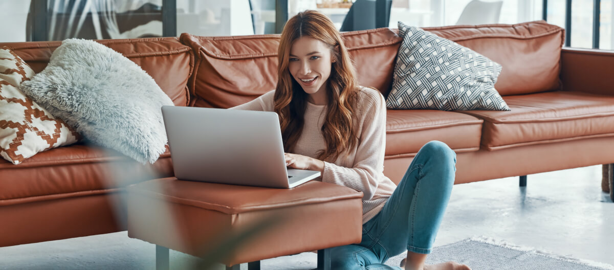 a woman on her laptop