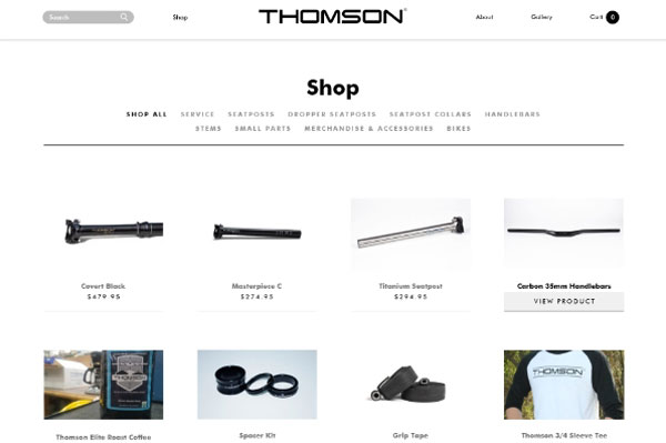 bike thomson website screenshot