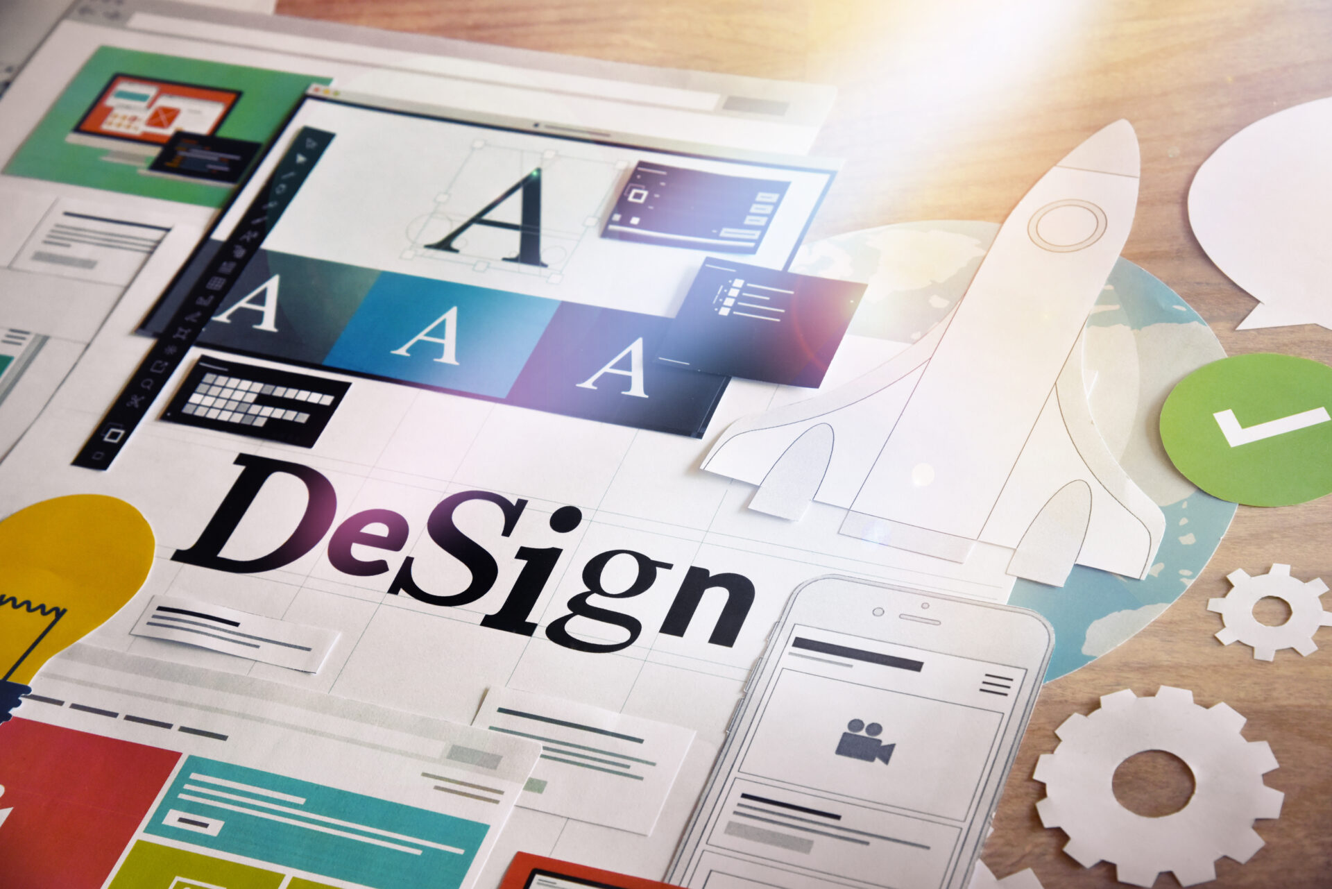 Design concept for graphic designers and design agencies service