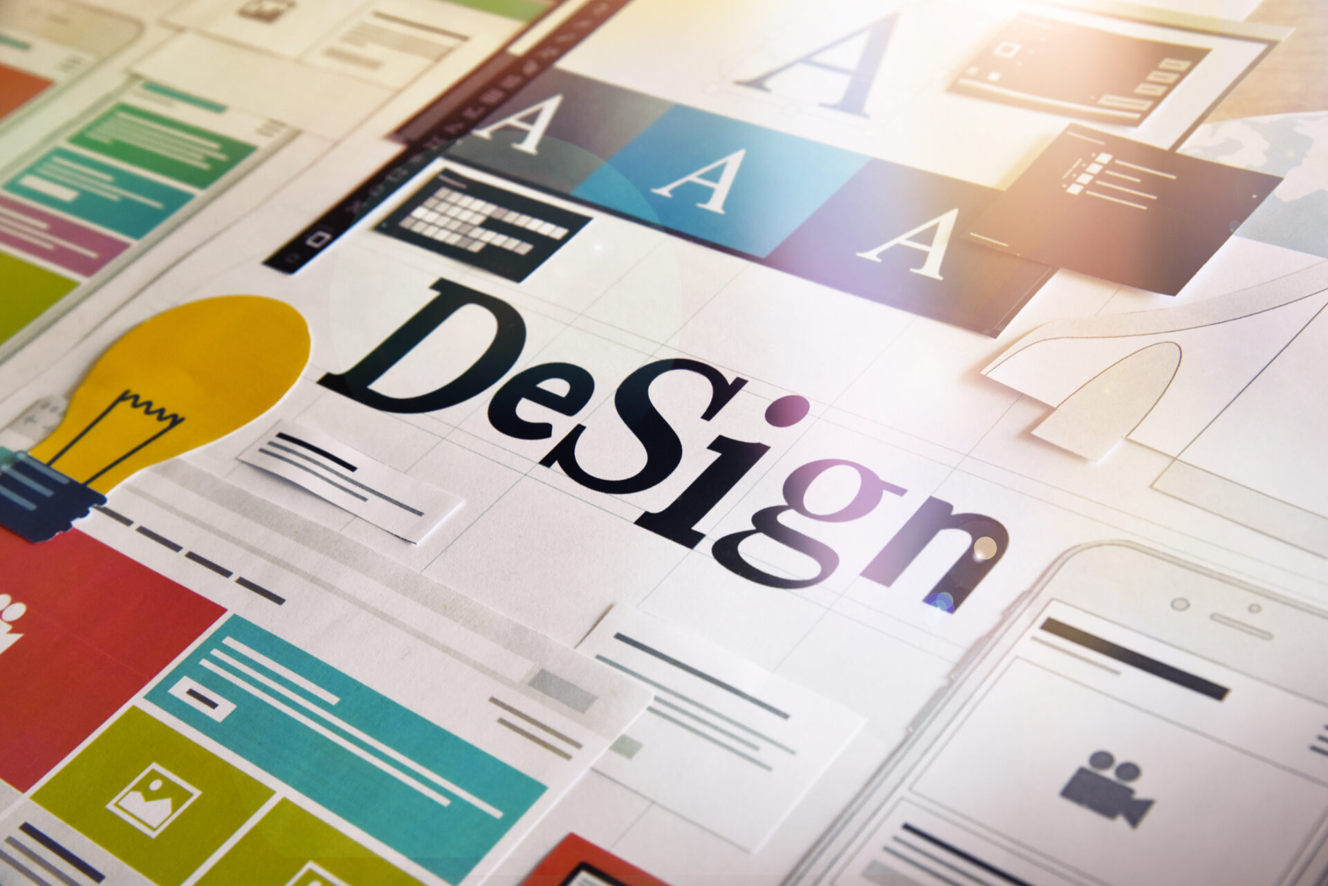 Design concept for different categories of design such as graphi