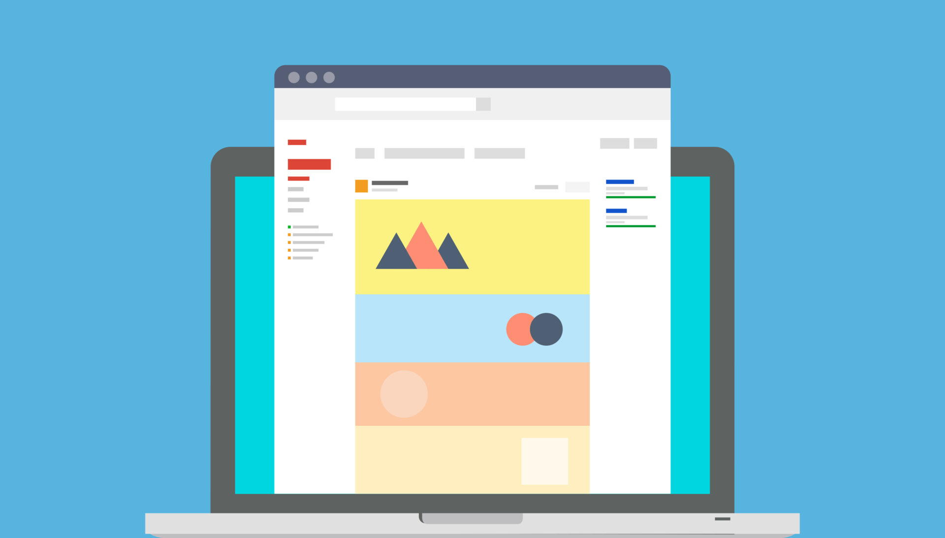 HTML Email flat design concept. Vector illustrations